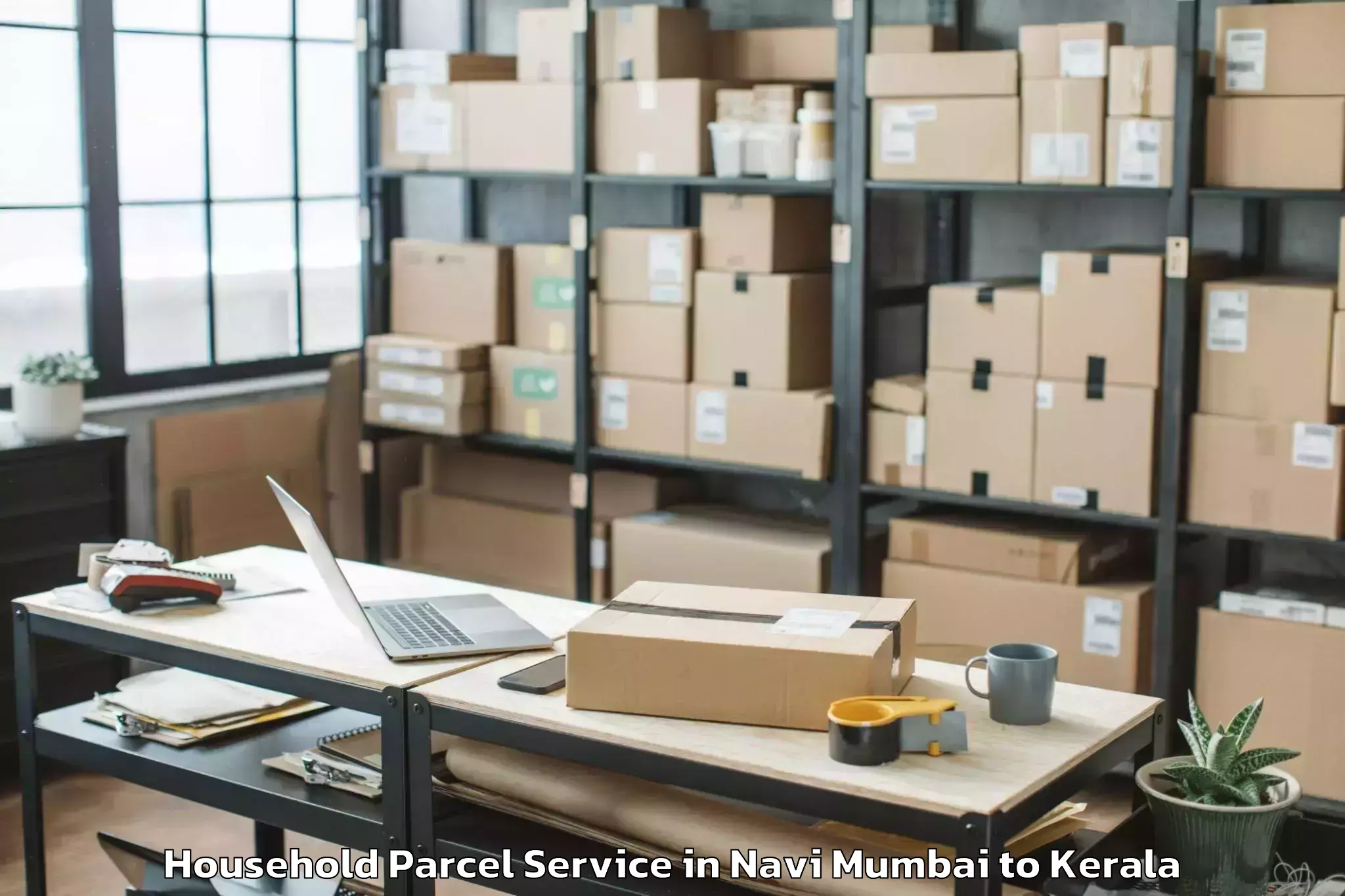 Top Navi Mumbai to Ayoor Household Parcel Available